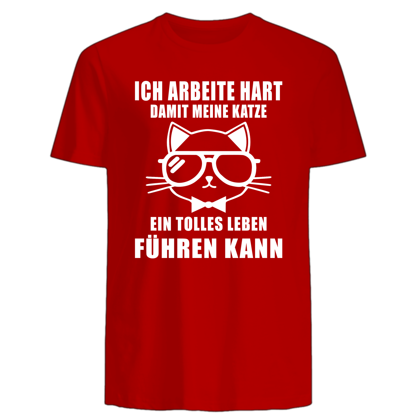Ich arbeite hart für meine Katze - Shirt - Katzenlover