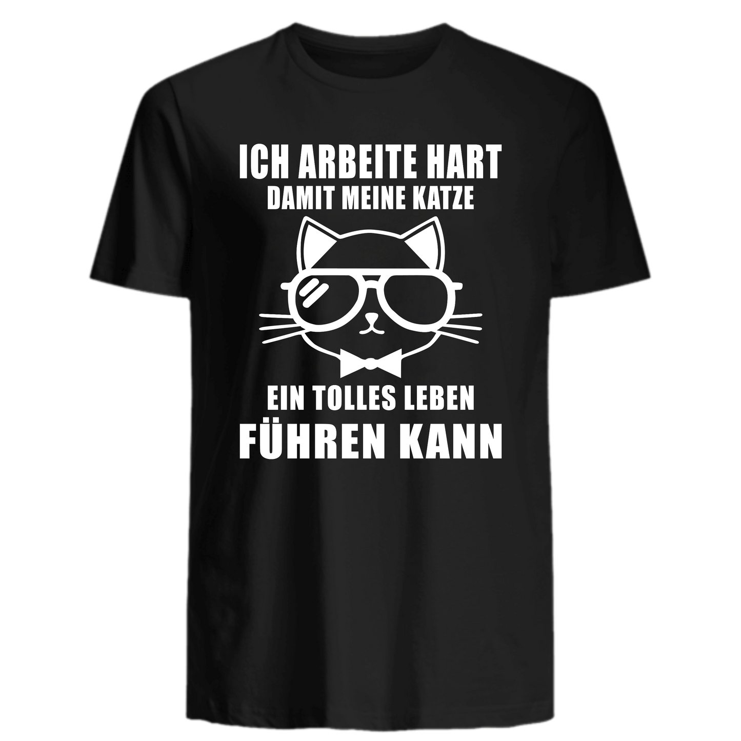 Ich arbeite hart für meine Katze - Shirt - Katzenlover