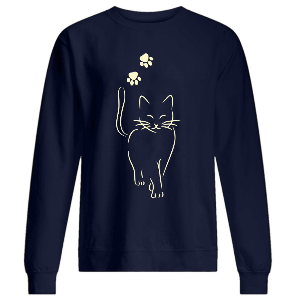 Katze Fußabdrücke - Pullover - Katzenlover