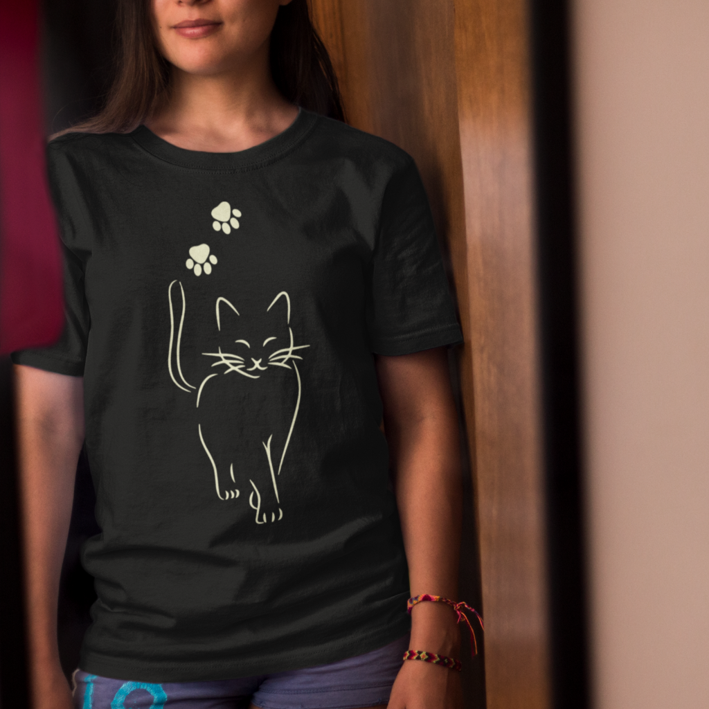 Katze Fußabdrücke - Shirt - Katzenlover