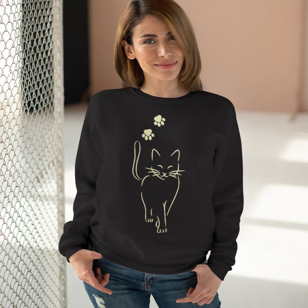 Katze Fußabdrücke - Pullover - Katzenlover