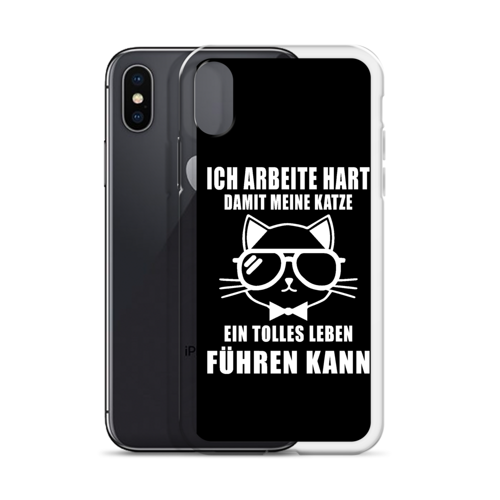 Ich arbeite hart - iPhone Hülle - Katzenlover