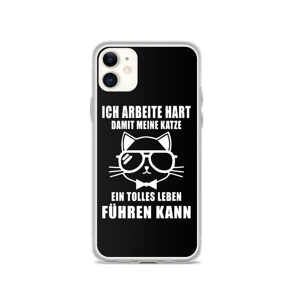 Ich arbeite hart - iPhone Hülle - Katzenlover