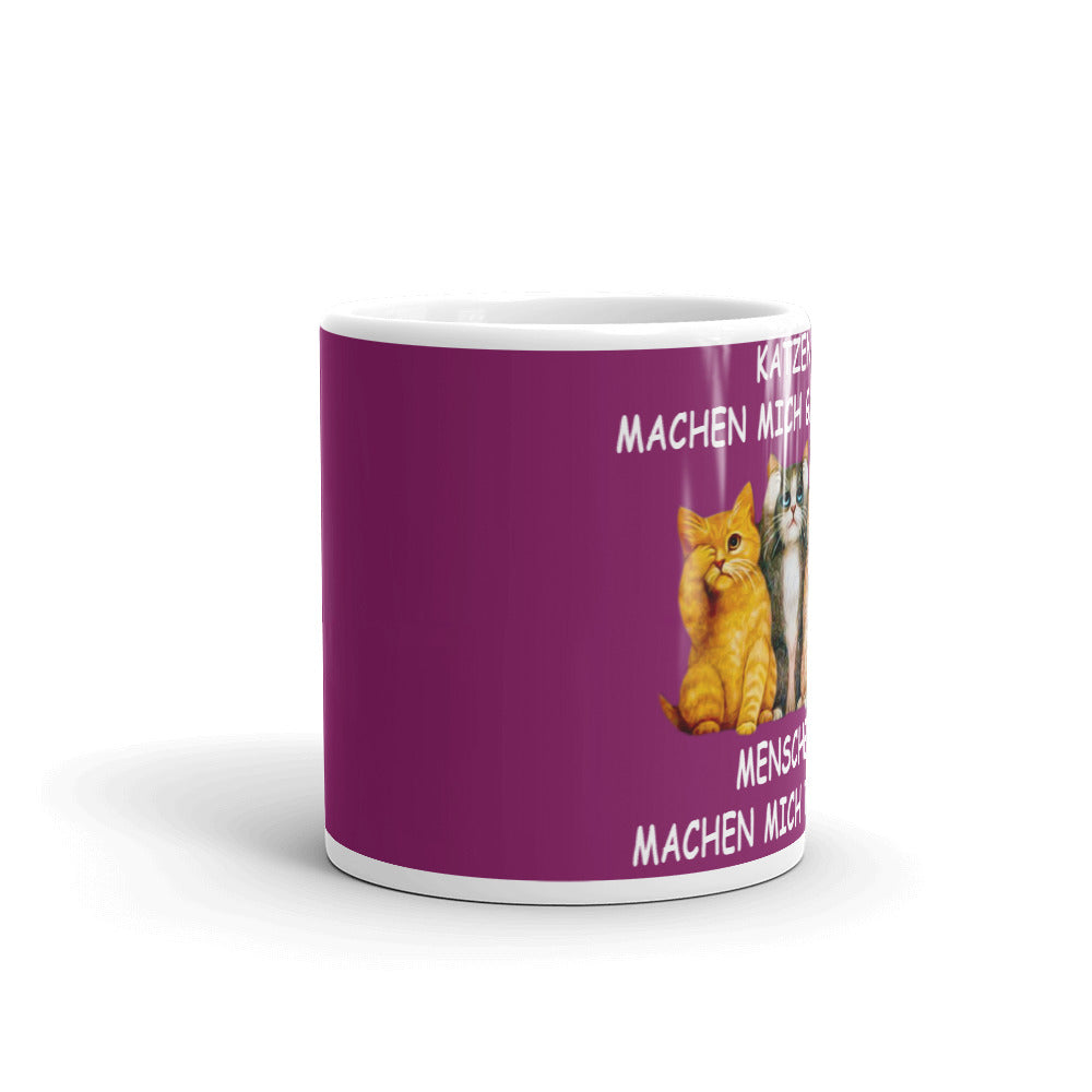 Katzen machen mich Glücklich - Tasse - Katzenlover