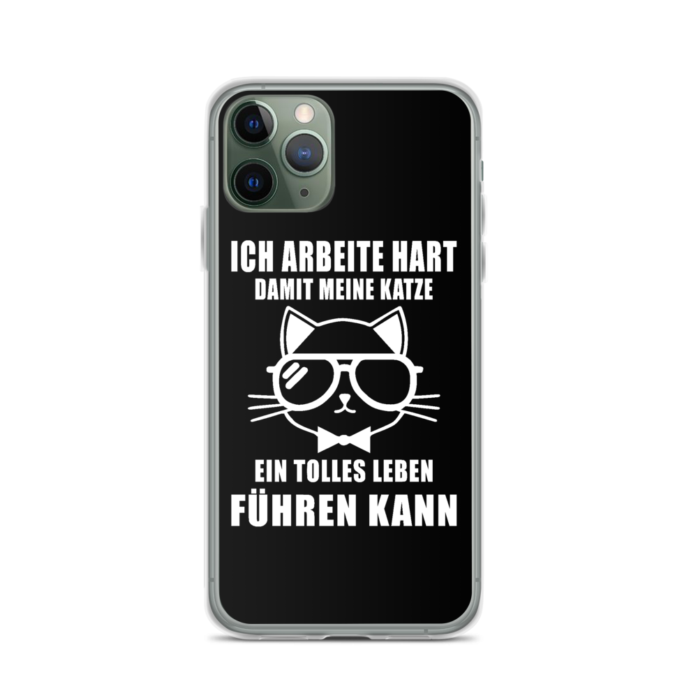 Ich arbeite hart - iPhone Hülle - Katzenlover