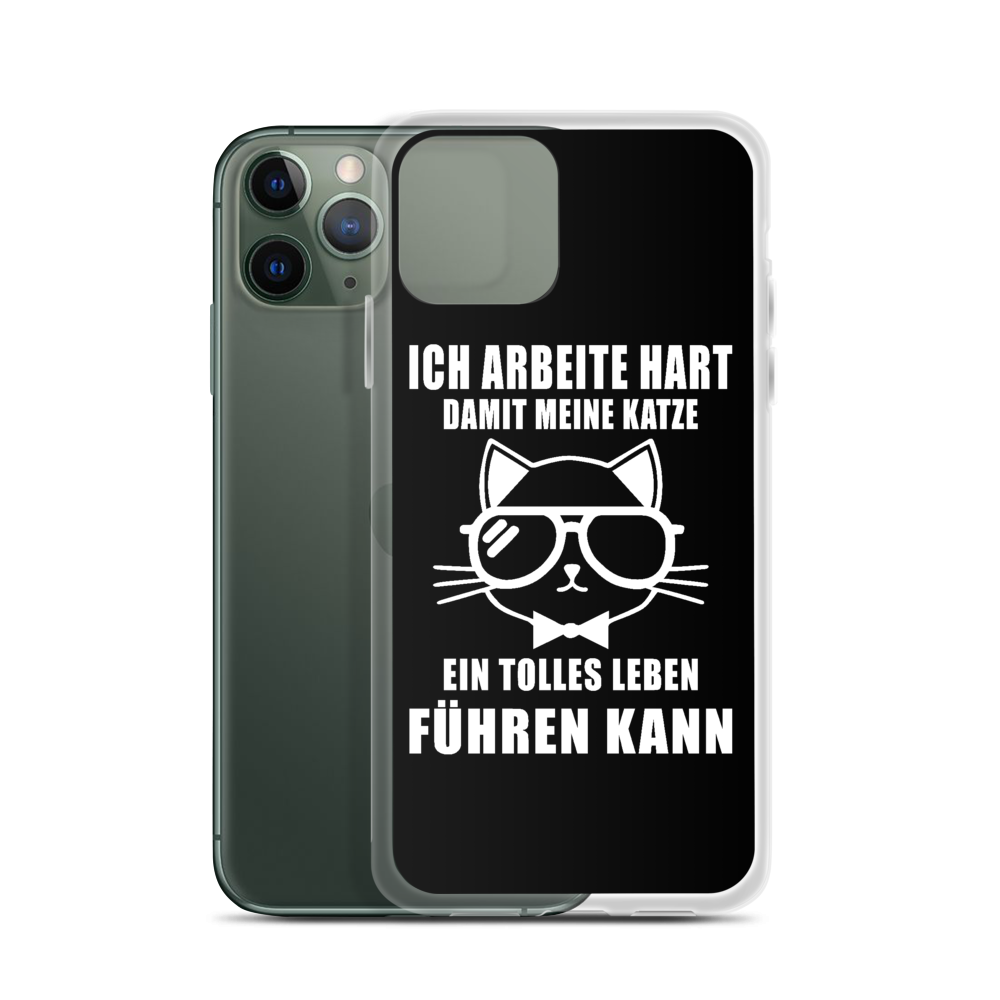 Ich arbeite hart - iPhone Hülle - Katzenlover