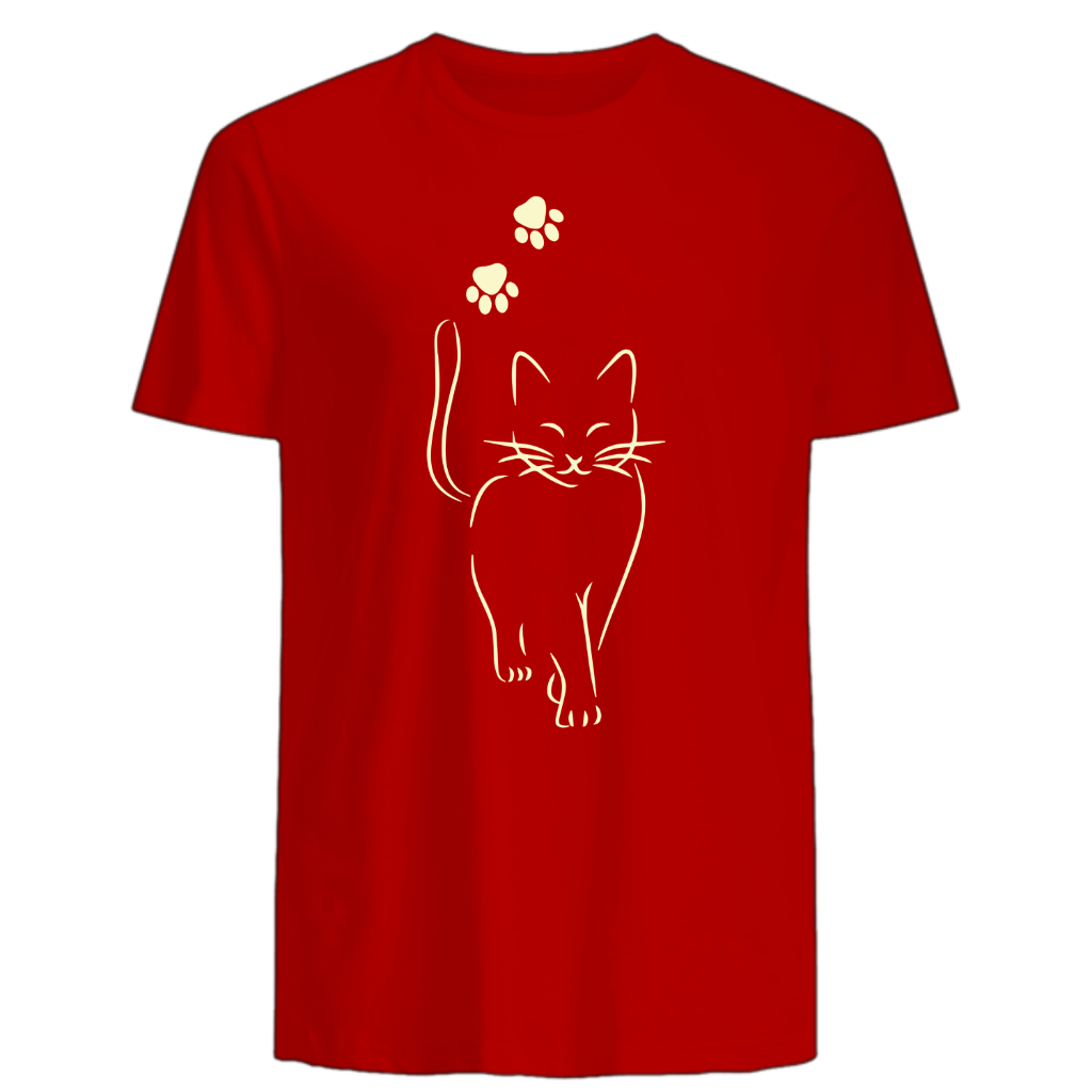 Katze Fußabdrücke - Shirt - Katzenlover