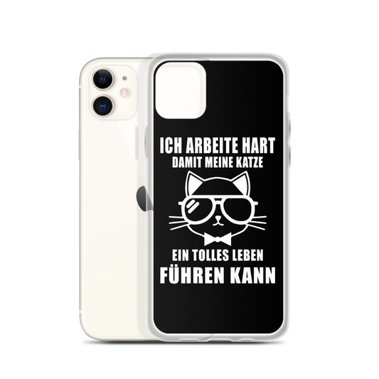 Ich arbeite hart - iPhone Hülle - Katzenlover