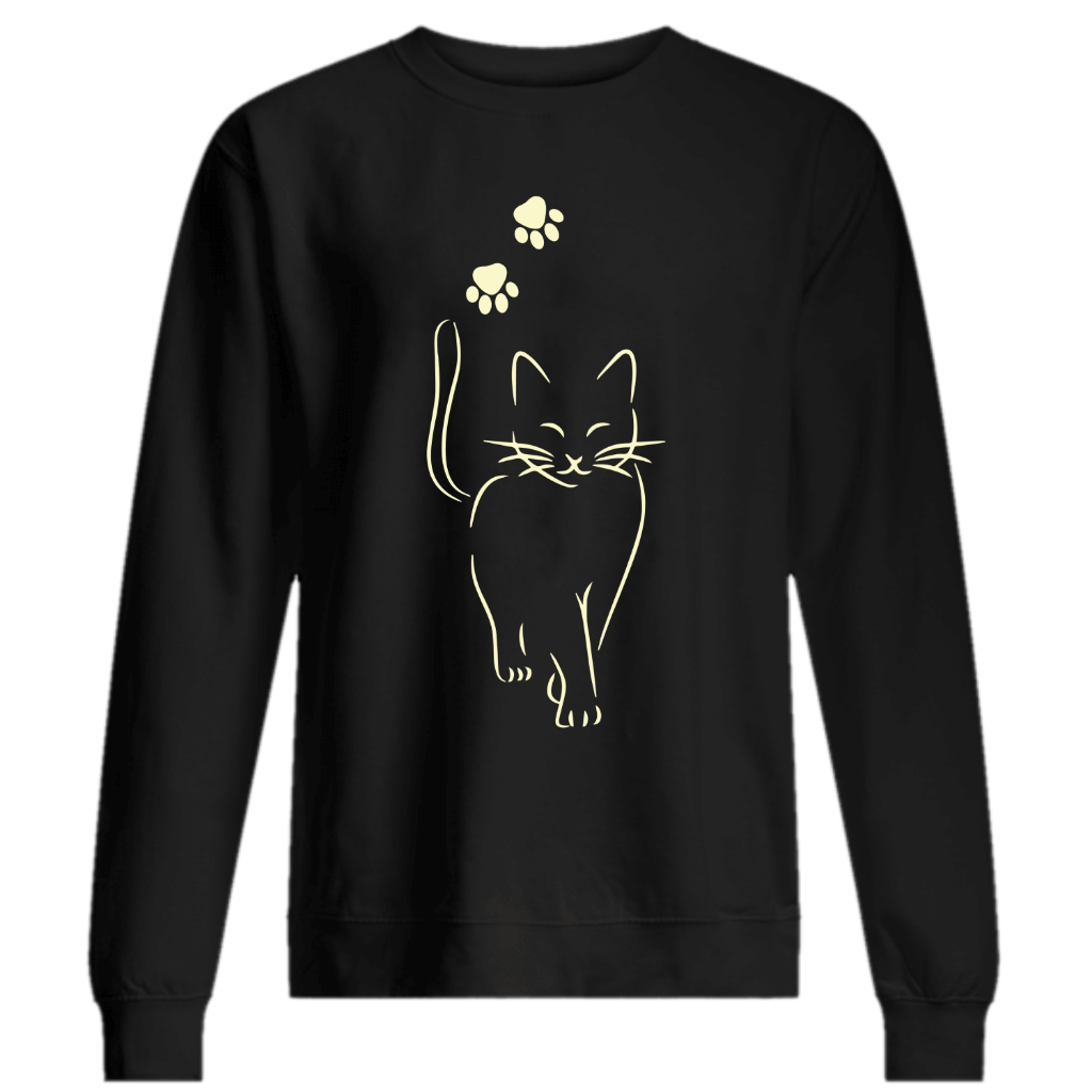Katze Fußabdrücke - Pullover - Katzenlover